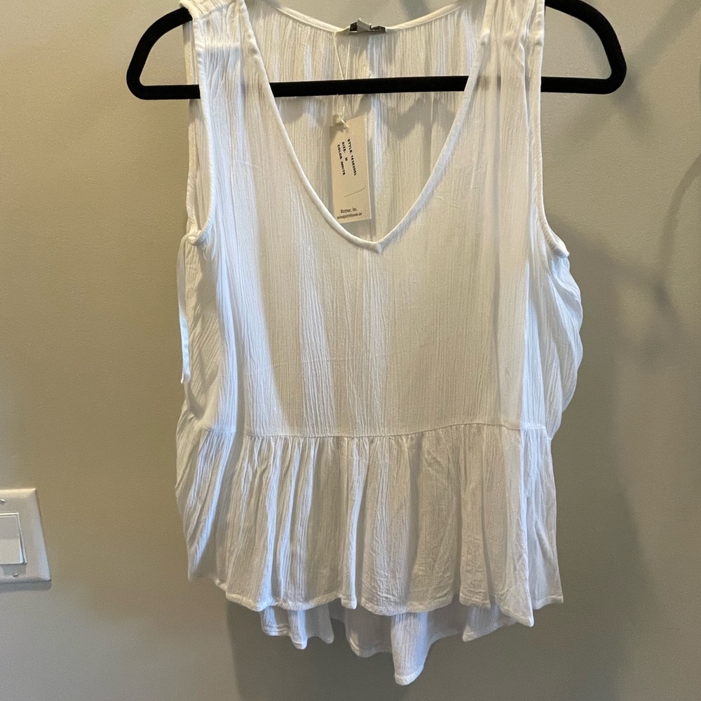 White flowy tank